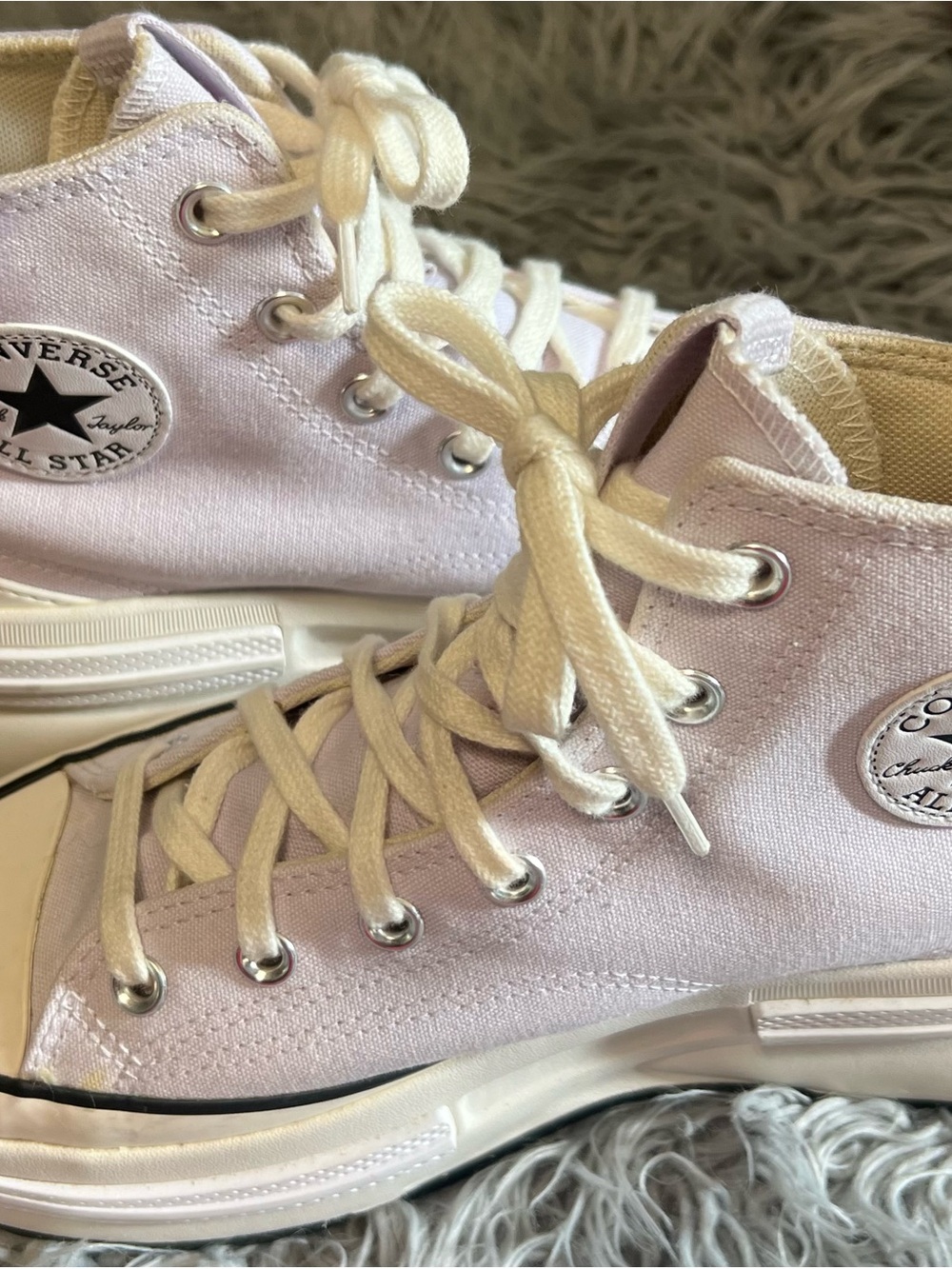Converse High Top Sneakers - Light Purple with White